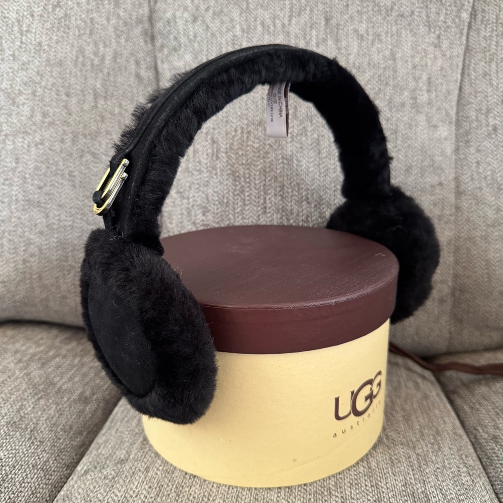 UGG Black Shearling Earmuff